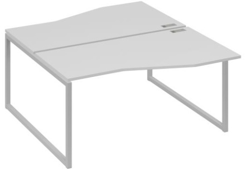Рабочая станция эргономичная (2х160) Мира Одри, цвет серый + серый