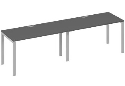 Рабочая станция (2х140) Мира Нумо, цвет антрацит премиум + серый