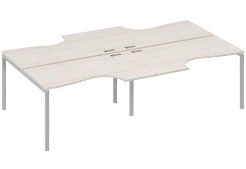 Рабочая станция эргономичная 4х140 Классика Мира Лофт, цвет дуб шамони + серый