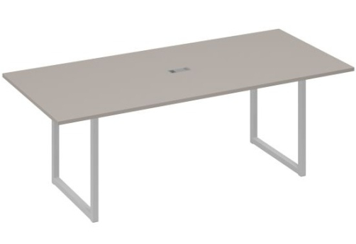 Стол для переговоров прямоугольный Мира Одри, цвет мокко премиум + серый