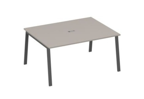 Стол для переговоров Мира Трио, цвет мокко премиум + антрацит