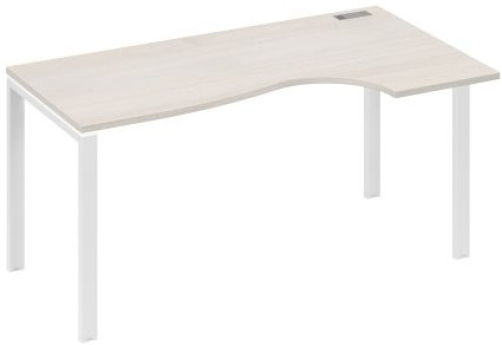 Стол эргономичный правый Мира Нумо, цвет дуб шамони + белый