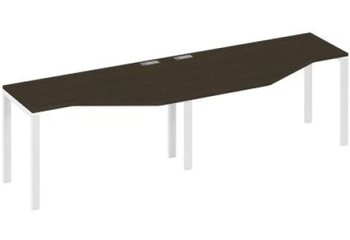 Рабочая станция эргономичная (2х140) Мира Нумо, цвет венге + белый