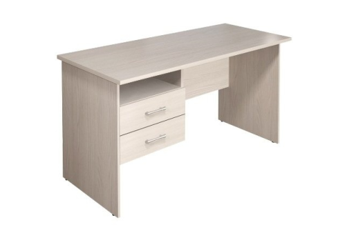 Стол рабочий с тумбой, цвет дуб молочный
