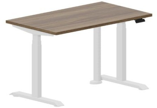 Стол регулируемой высоты Бенет, цвет орех + белый