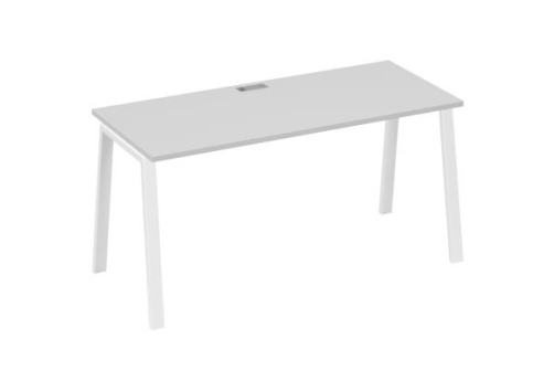 Стол письменный Мира Трио, цвет серый + белый