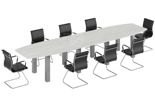 Стол для переговоров, цвет белое дерево