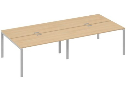 Рабочая станция (4х160) Мира Нумо, цвет натуральный дуб + серый