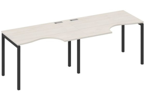 Рабочая станция эргономичная 2х120 Классика Мира Лофт, цвет дуб шамони + антрацит