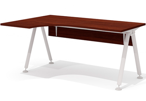 Стол эргономичный на металлокаркасе левый Джерси, цвет орех