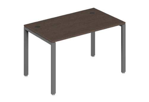 Стол письменный на металлоопорах, цвет темный дуб