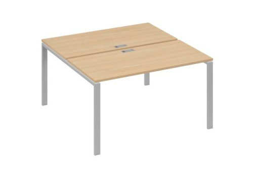 Рабочая станция (2х140) Мира Нумо, цвет натуральный дуб + серый