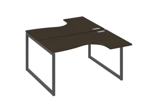 Рабочая станция эргономичная (2х140) Мира Одри, цвет венге + антрацит