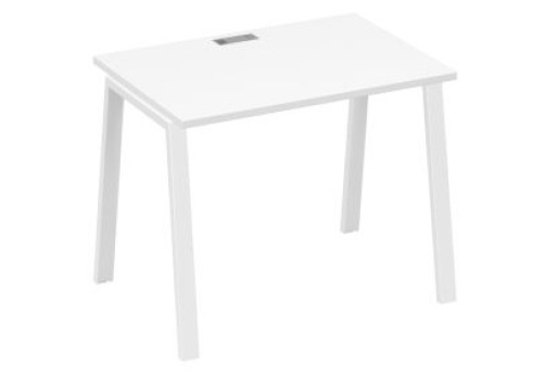 Стол письменный Мира Трио, цвет белый премиум + белый