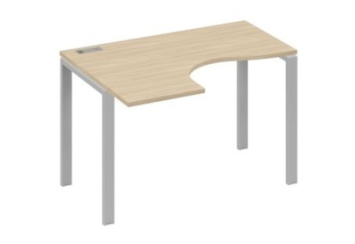 Стол эргономичный левый Мира Нумо, цвет дуб скандинавский + серый