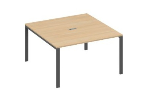 Стол для переговоров квадратный Мира Нумо, цвет натуральный дуб + антрацит