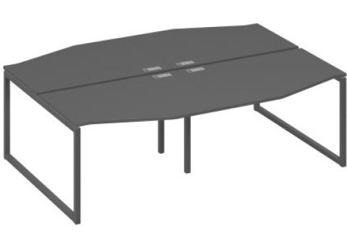 Рабочая станция эргономичная (4х120) Мира Одри, цвет антрацит премиум + антрацит