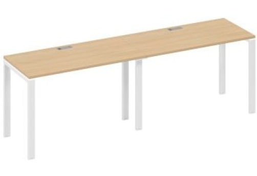 Рабочая станция (2х120) Мира Нумо, цвет натуральный дуб + белый
