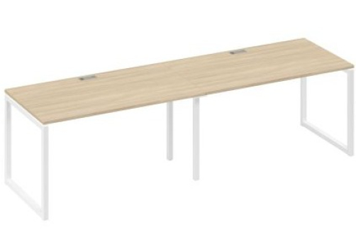 Рабочая станция (2х140) Мира Одри, цвет дуб скандинавский + белый