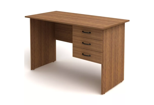 Стол с подвесной тумбой, цвет орех