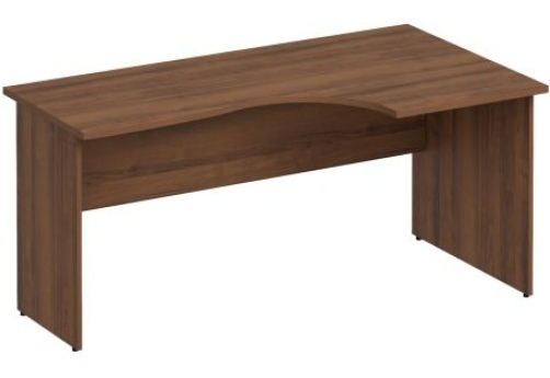 Стол эргономичный правый Прайм, цвет орех