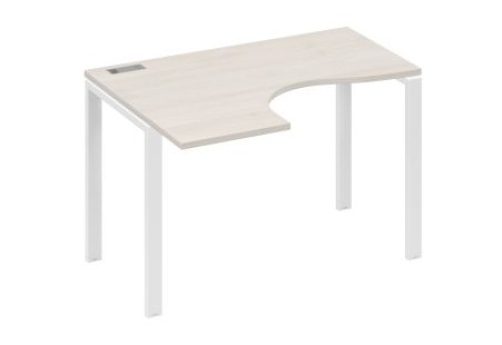 Стол эргономичный левый Мира Нумо, цвет дуб шамони + белый