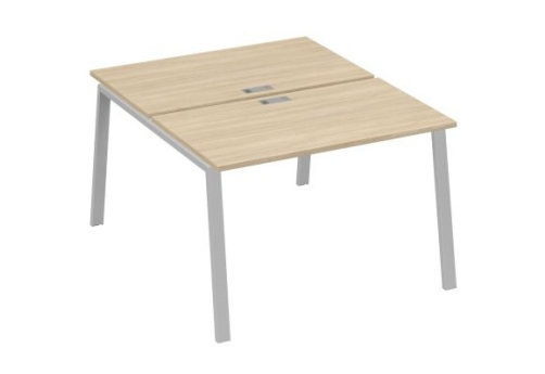 Рабочая станция 2х120 Мира Трио, цвет дуб скандинавский + серый