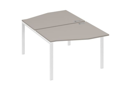 Рабочая станция эргономичная (2х120) Мира Нумо, цвет мокко премиум + белый