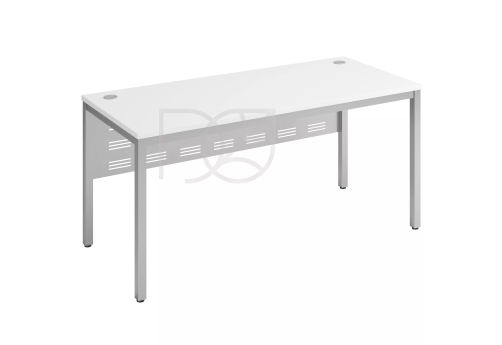Стол прямой (экран - металл), цвет белый