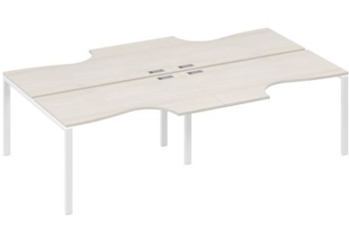 Рабочая станция эргономичная (4x140) Мира Нумо, цвет дуб шамони + белый