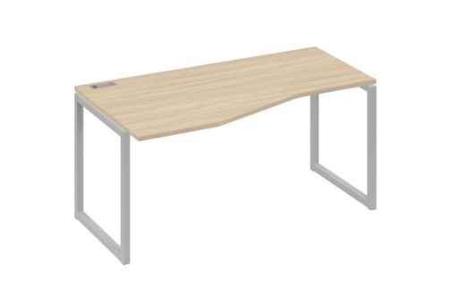 Стол эргономичный левый Мира Одри, цвет дуб скандинавский + серый