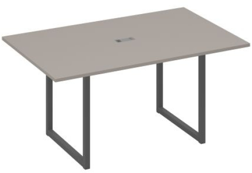 Стол для переговоров прямоугольный Мира Одри, цвет мокко премиум + антрацит