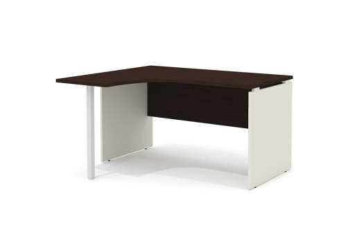 Стол рабочий эргономичный с опорой (левый) Некста, цвет венге + беж