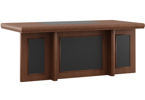 Стол письменный со вставками, цвет дуб коньяк