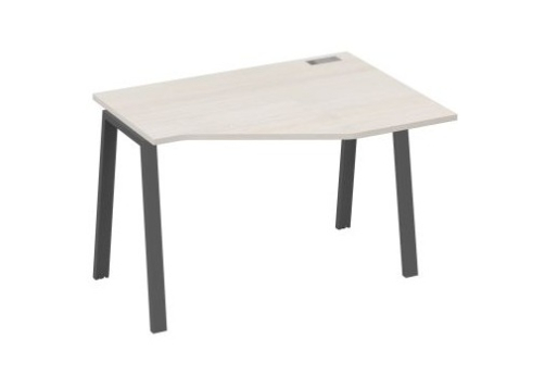 Стол эргономичный правый Мира Трио, цвет дуб шамони + антрацит