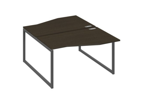 Рабочая станция эргономичная (2х140) Мира Одри, цвет венге + антрацит