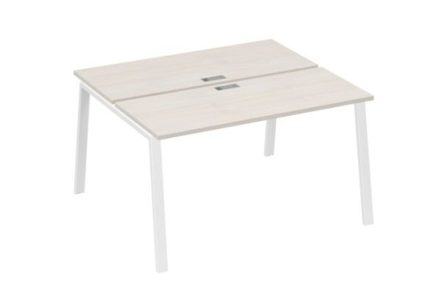 Рабочая станция 2х140 Мира Трио, цвет дуб шамони + белый