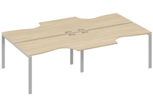 Рабочая станция эргономичная (4х140) Мира Нумо, цвет дуб скандинавский + серый