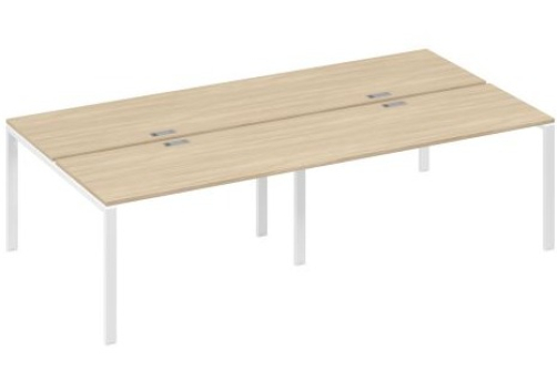 Рабочая станция (4х140) Мира Нумо, цвет дуб скандинавский + белый