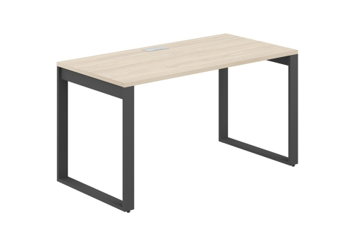 Стол рабочий с лючком Фламинго, цвет акация + антрацит