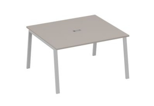 Стол для переговоров Мира Трио, цвет мокко премиум + серый