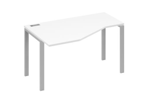Стол эргономичный левый Мира Нумо, цвет белый премиум + серый