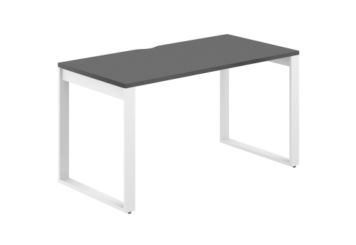 Стол рабочий с вырезом Фламинго, цвет антрацит + белый