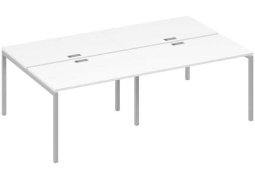 Рабочая станция 4х120 Мира Лофт, цвет белый премиум + серый