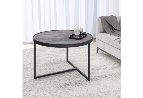 Стол журнальный круглый Винси 2, цвет базальт