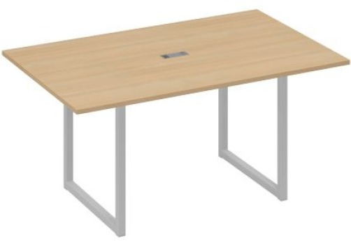 Стол для переговоров прямоугольный Мира Одри, цвет натуральный дуб + серый