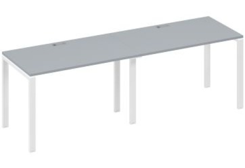 Рабочая станция (2х120) Мира Нумо, цвет серый + белый