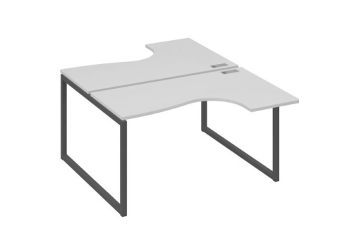 Рабочая станция эргономичная (2х140) Мира Одри, цвет серый + антрацит