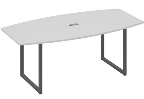 Стол для переговоров фигурный Мира Одри, цвет серый + антрацит