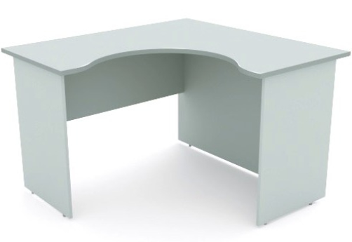 Стол рабочий криволинейный, цвет серый